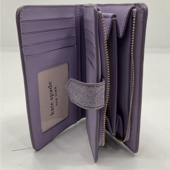 Kate Spade Purple Glitter wallet Beautiful lavender purple color - Picture 4 of 7